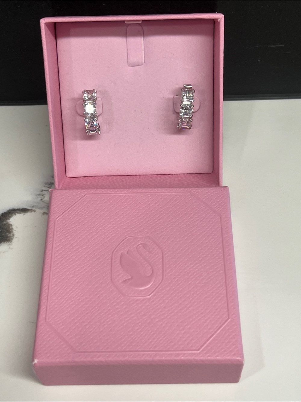 SWAROVSKI Millenia Crystal Clip-on Cuffs in Rhodium-plated Metal - Picture 9 of 10